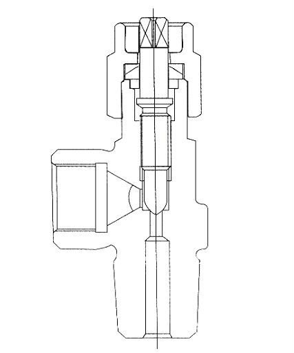 QF-2D ニードルタイプ真鍮製酸素 O2 シリンダーバルブ